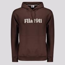 Moletom Fila Comfort Letter III Com Capuz Marrom