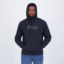 Moletom Fila Letter Outline Logo Winter Preto