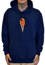 cream and blue moletom com capuz