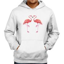 Moletom Flamingos coração - Foca na Moda
