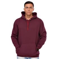 Moletom Flanelado Canguru Casaco de Frio Inverno Capuz Com Cordao Ajustavel e Bolso Quentinho Macio