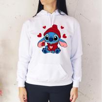 Moletom Flanelado Estampado Desenho Canguru Blusa Casaco Algodão Feminino e Masculino