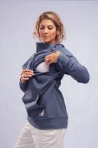 Moletom Flanelado para Amamentação Azul Jeans - Conforto e Estilo
