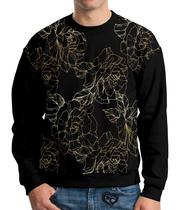 Moletom Floral Adulto Florida UNISSEX blusa casaco Dourada Moletom Floral Adulto Florida UNISSEX blusa casaco Dourada