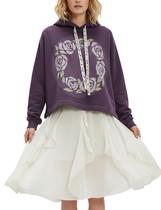 Moletom floral feminino grande com capuz ZIZERY, roxo Moletom floral feminino grande com capuz ZIZERY, roxo