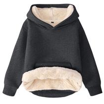 Moletom Flygo unissex para meninos e meninas forrado de lã Sherpa Winter