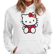 Moletom Fofinho Hello Blusa de Frio Feminina Desenho Cat