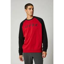 Moletom Fox Apex Crew Preto/Vermelho Moletom Fox Apex Crew Preto/Vermelho