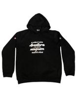 Moletom Frase 100% algodão Preto Peluciado Quente Moletom Frase 100% algodão Preto Peluciado Quente