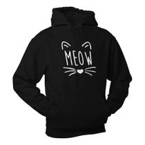 Moletom Gatinho Meow Blusa De Frio Casaco Blusão Promoçã