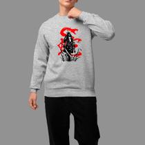 Moletom Gola Careca Algodão Casual Estiloso Inverno Blusa De Frio Cs Comb