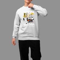 Moletom Gola Careca Algodão Casual Estiloso Inverno Blusa De Frio Tecido Macio Sakuba As