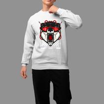 Moletom Gola Careca Algodão Casual Moda De Rua Inverno Blusa De Frio Olho Vem