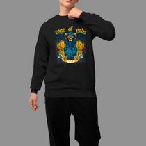 Moletom Gola Careca Algodão Moda De Rua Confortável Inverno Blusa De Frio Tecido Macio Rage Of
