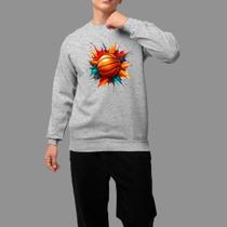 Moletom Gola Careca Algodão Moda De Rua Inverno Blusa De Frio Tecido Macio Basquete fund