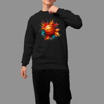 Moletom Gola Careca Algodão Moda De Rua Inverno Blusa De Frio Tecido Macio Basquete fund