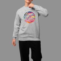 Moletom Gola Careca Algodão Moda De Rua Inverno Blusa De Frio Tecido Macio Moto Trilha