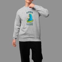 Moletom Gola Careca Basico Casual Confortável Inverno Blusa De Frio Tecido Macio Ave Maria