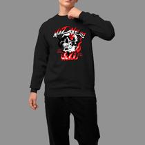 Moletom Gola Careca Basico Casual Estiloso Inverno Blusa De Frio Man Fire