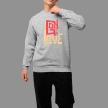 Moletom Gola Careca Basico Casual Inverno Blusa De Frio God Love