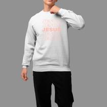 Moletom Gola Careca Basico Casual Inverno Blusa De Frio Tecido Macio Jesus Tree