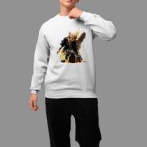 Moletom Gola Careca Basico Masculino Casual Confortável Inverno Blusa De Frio Diver