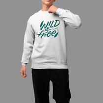 Moletom Gola Careca Basico Masculino Casual Moda Country Inverno Blusa De Frio Wild Free