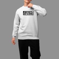 Moletom Gola Careca Basico Masculino Casual Moda Religioso Inverno Blusa De Frio Tecido Macio Jesus Cristo Black