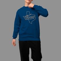 Moletom Gola Careca Basico Masculino Moda Country Tecido Macio Texas State