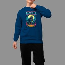 Moletom Gola Careca Basico Masculino Moda De Rua Inverno Blusa De Frio Badzilla