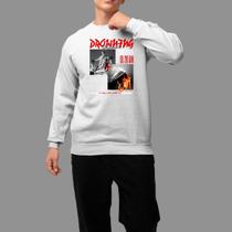 Moletom Gola Careca Basico Masculino Moda De Rua Tecido Macio Drow