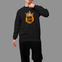 Moletom Gola Careca Basico Moda De Religioso Confortável Inverno Blusa De Frio Tecido Macio Santos Frutos