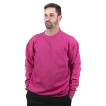 Moletom Gola Careca Blusa Lisa Masculino cor Pink