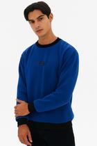 Moletom Gola Careca Casual Polo Wear Azul Médio