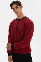Moletom Gola Careca Casual Polo Wear Vermelho Médio
