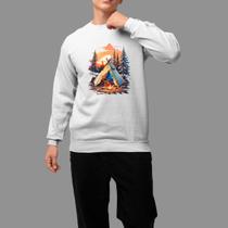 Moletom Gola Careca Country Casual Inverno Blusa De Frio Tecido Macio Cabana