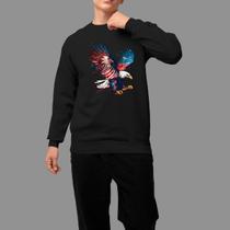 Moletom Gola Careca Country Casual Moda Country Inverno Blusa De Frio Aguia Cor