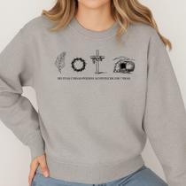 Moletom Gola Careca Estampa Muitas Coisas Podem Acontecer em 7 Dias 064 BíblIa Hallel Jesus