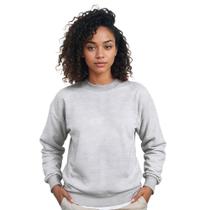 Moletom Gola Careca Feminino Algodão Liso Casual Inverno