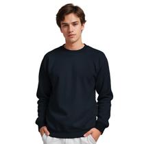 Moletom Gola Careca Masculino Algodão Liso Casual Inverno
