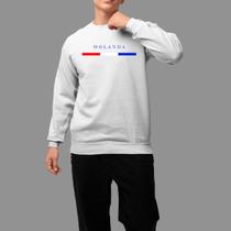 Moletom Gola Careca Masculino Streetwear Casual Inverno Blusa De Frio Holanda