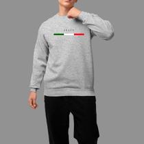 Moletom Gola Careca Masculino Streetwear Moda De Rua Inverno Blusa De Frio Italy