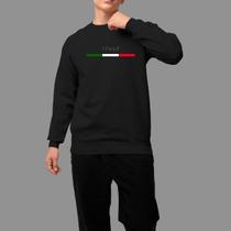 Moletom Gola Careca Masculino Streetwear Moda De Rua Inverno Blusa De Frio Italy