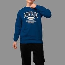 Moletom Gola Careca Masculino Streetwear Moda De Rua Tecido Macio Montauk