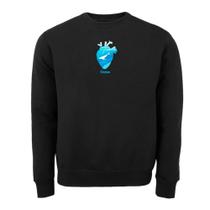 Moletom Gola Careca Ocean Go Baleia Preto