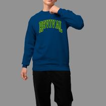 Moletom Gola Careca Religioso Casual Estiloso Tecido Macio Revival Moletom Gola Careca Religioso Casual Estiloso Tecido Macio Revival