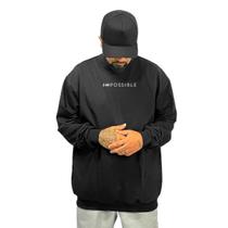 Moletom Gola Careca Sem Capuz Blusa de Frio Estampado Relaxado F20