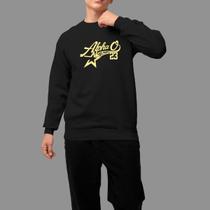 Moletom Gola Careca Streetwear Basico Casual Confortável Inverno Blusa De Frio Tecido Macio Alpha Moletom Gola Careca Streetwear Basico Casual Confortável Inverno Blusa De Frio Tecido Macio Alpha
