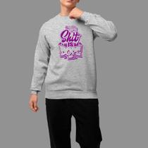 Moletom Gola Careca Streetwear Basico Casual Estiloso Inverno Blusa De Frio Tecido Macio Shut