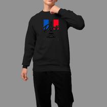 Moletom Gola Careca Streetwear Basico Casual Moda De Rua Inverno Blusa De Frio Paris Torre